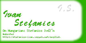 ivan stefanics business card